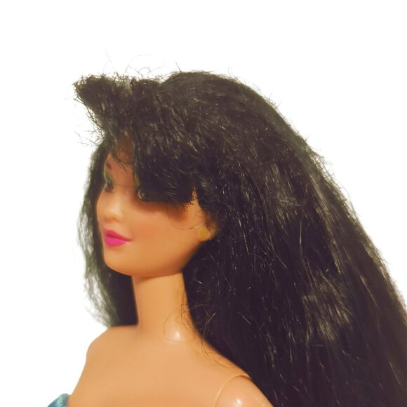 Vintage Barbie Rollerblade Kira Fashion Doll 1991 #2218 Restyled in Blue Dress - Picture 6 of 8